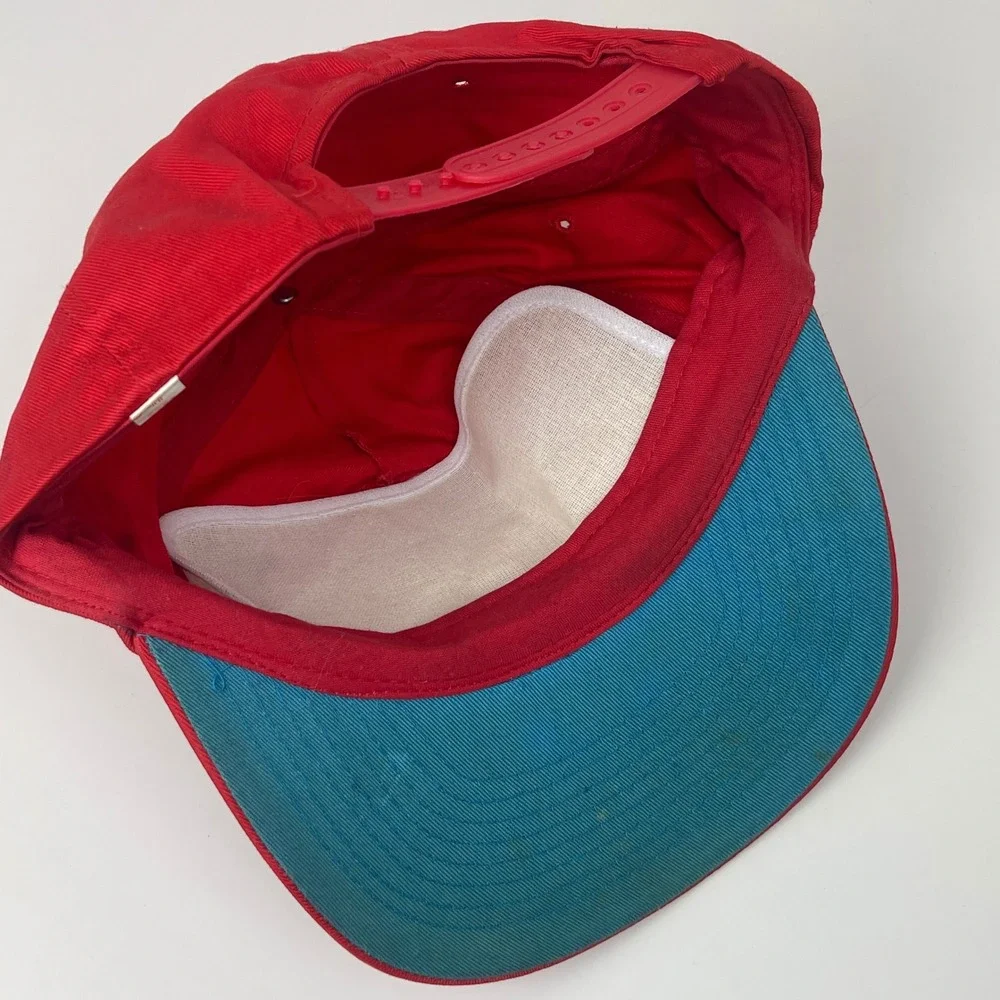 Vintage 90s Avon Dont Worry Ill Fix It Hat Red Novelty Handyman Mechanic Cap